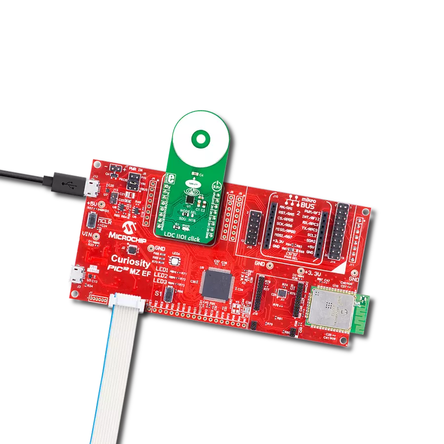 Enjoy in high-resolution inductance-to-digital conversion thanks to the LDC1101 and PIC32MZ2048EFM100