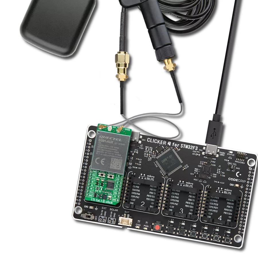 Ensure dependable 4G (LTE) cellular network connectivity using the EG91AUXGA-128-SGNS and STM32F302VC, suitable for various Australian M2M application