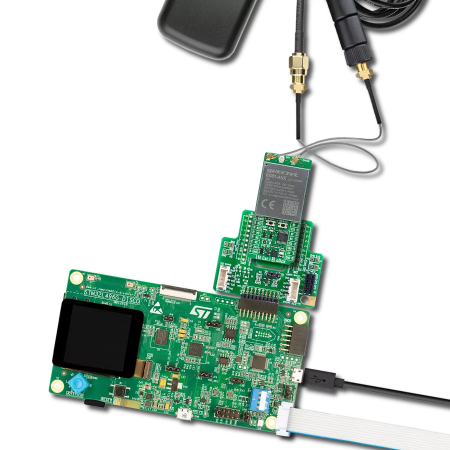 Ensure dependable 4G (LTE) cellular network connectivity using the EG91AUXGA-128-SGNS and STM32L496AG, suitable for various Australian M2M application