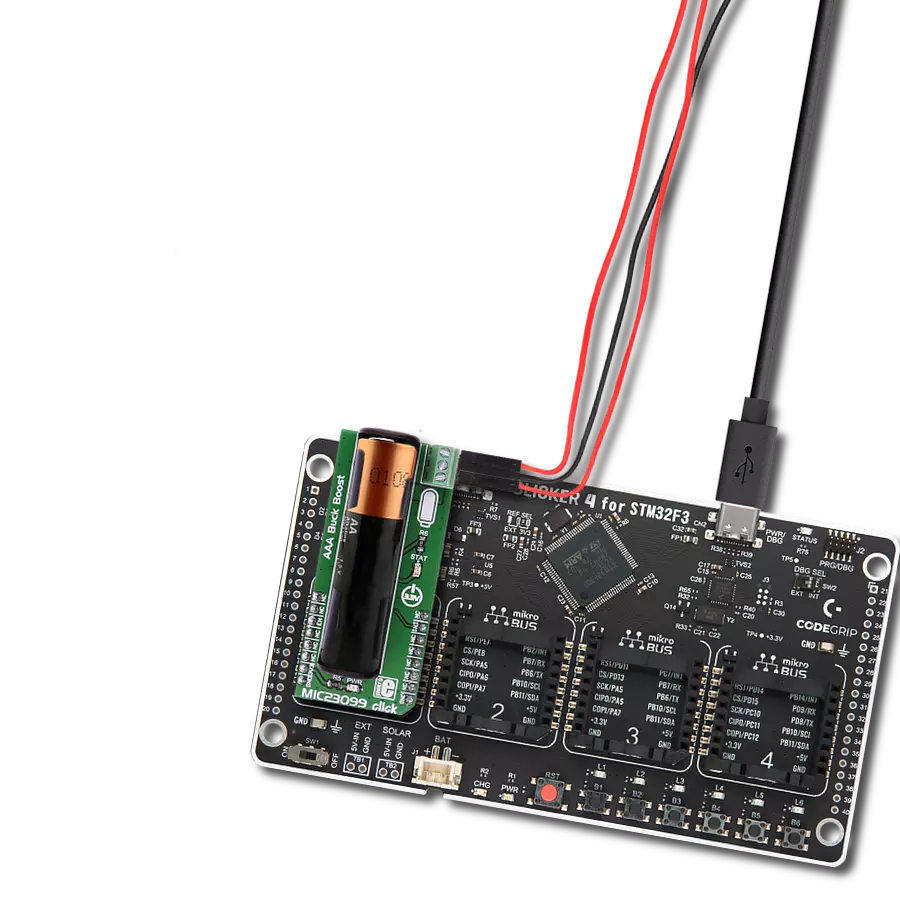 Unleash efficiency and performance with step-down/step-up regulator based on MIC23099 and STM32F302VC