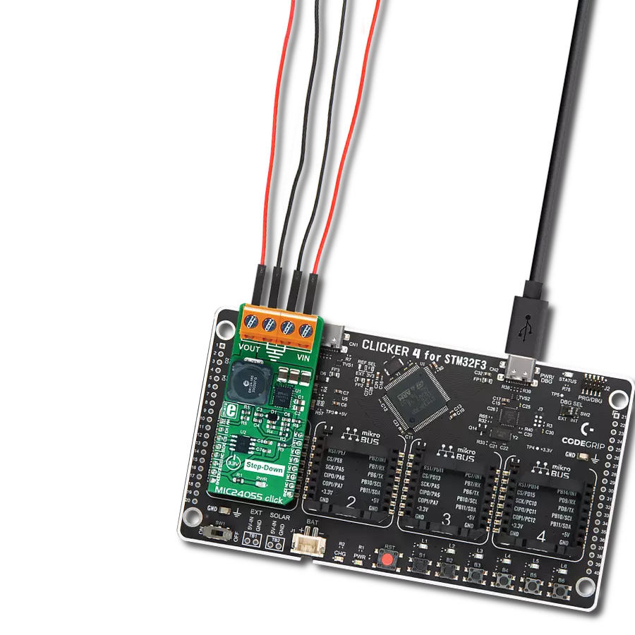 Create an efficient voltage regulator with MIC24055 and STM32F302VC