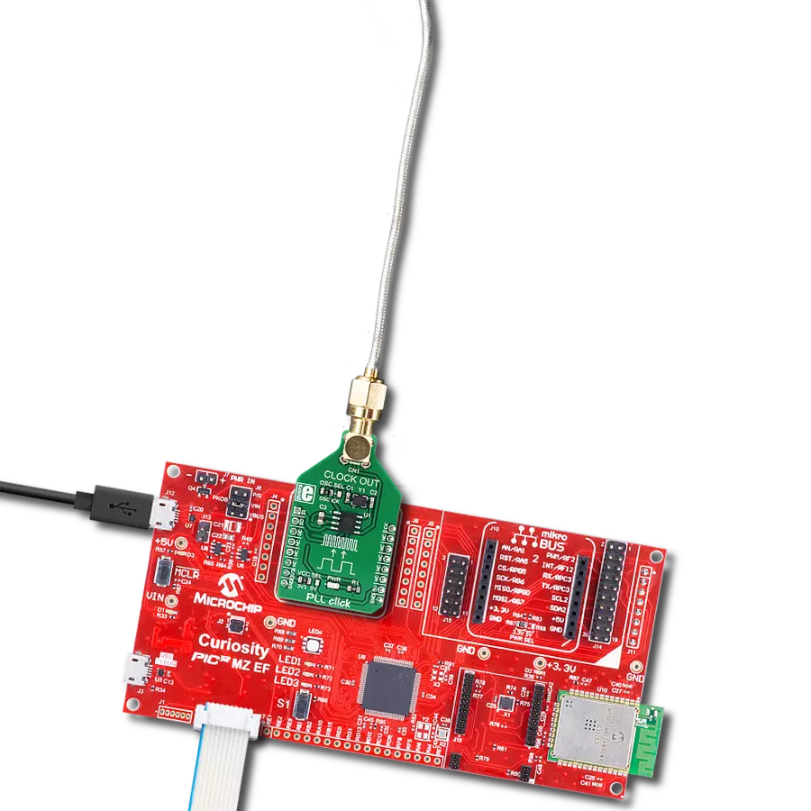 Generate high-frequency clock output with ICS501 and PIC32MZ2048EFM100
