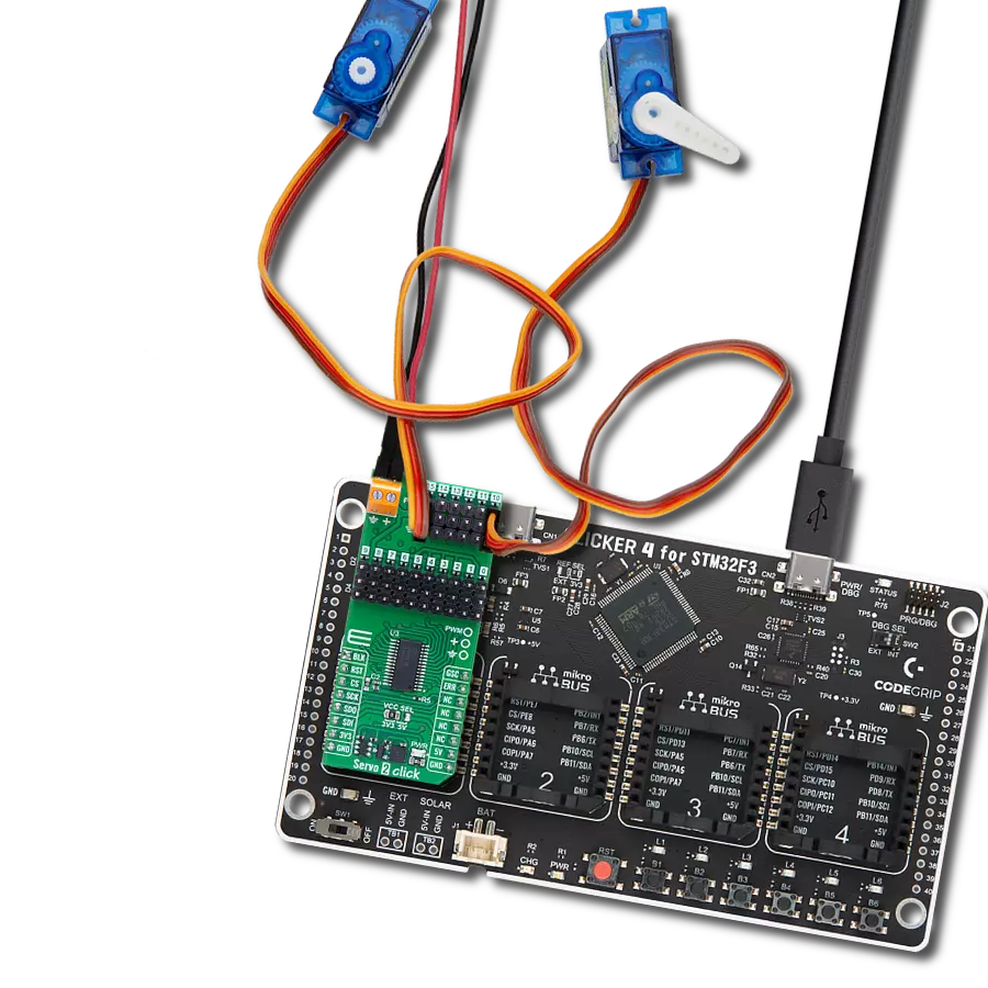 Experience smooth servo motor movements using TLC59401 and STM32F302VC
