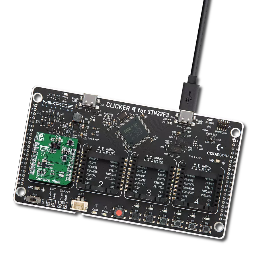 使用MAX30105和STM32F302VC远程监测烟雾水平和状况