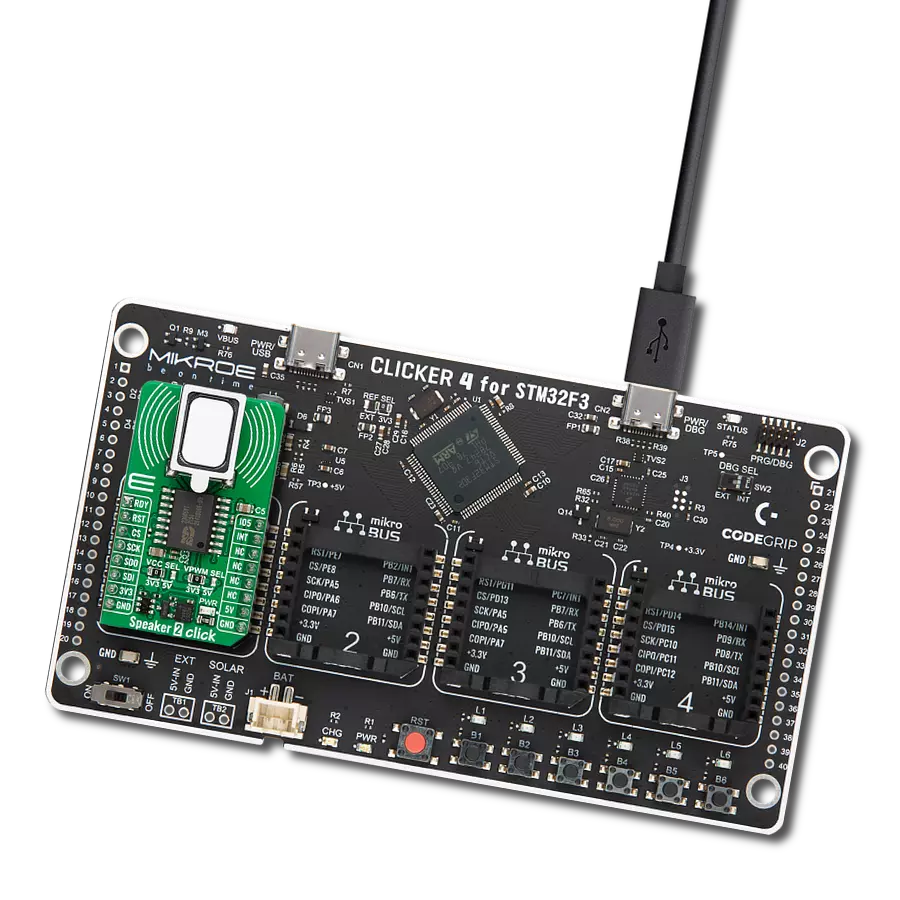 Deliver clear voice prompts and high-quality audio playback with ISD2360 and STM32F302VC