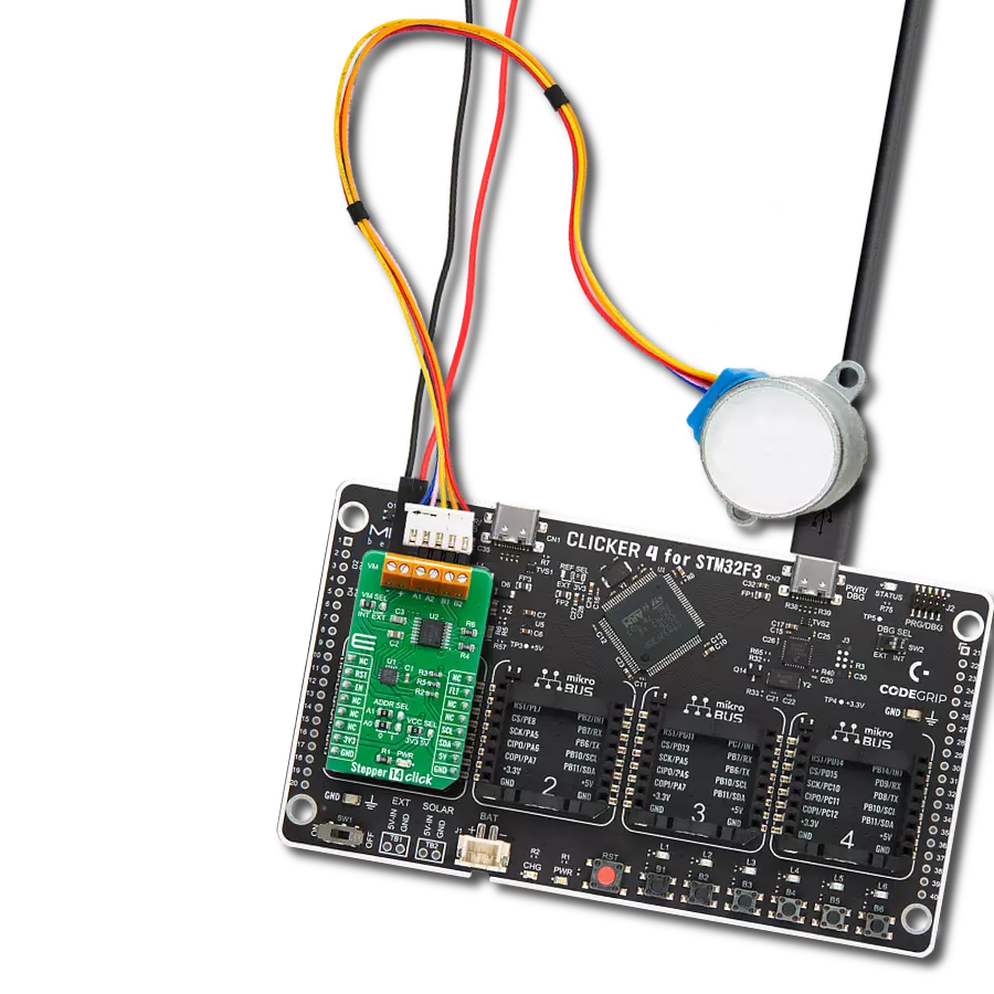 使用DRV8847和STM32F302VC控制双极步进电机的动作