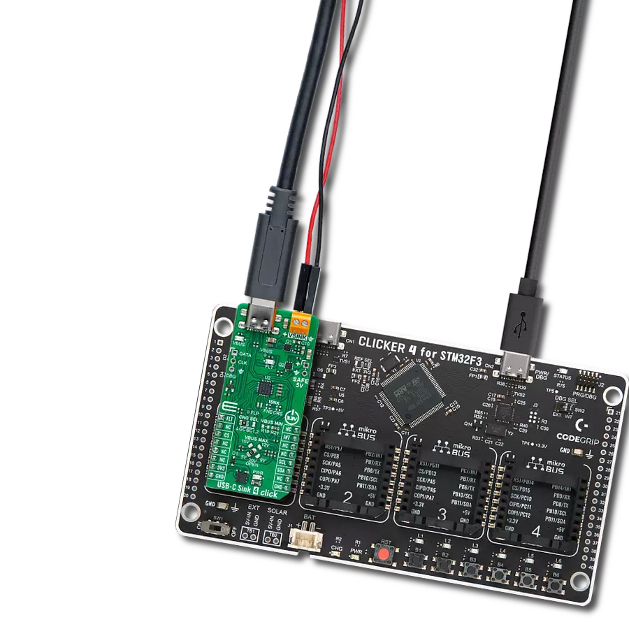 Allow devices to draw power from USB Type-C ports with CYPD3178 and STM32F302VC