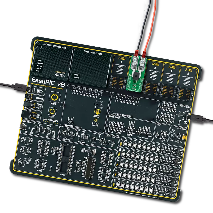 Hall Current 7 Click with EasyPIC v8