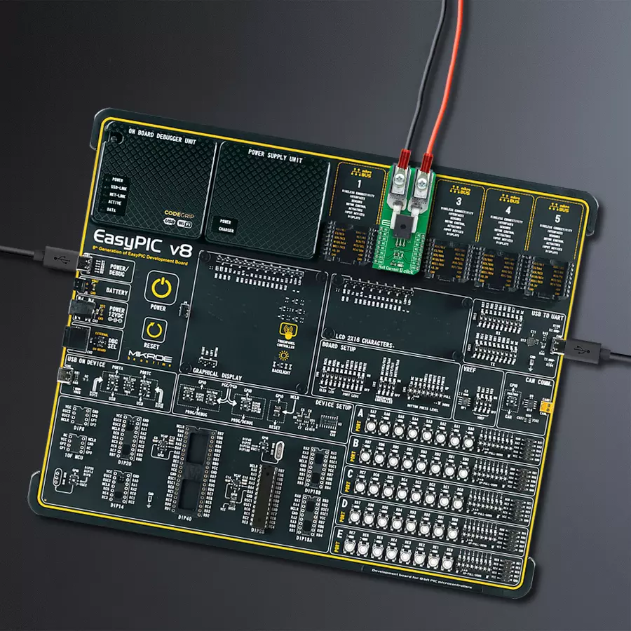 EasyPIC v8 Access DIPMB 1 - upright/background hardware assembly