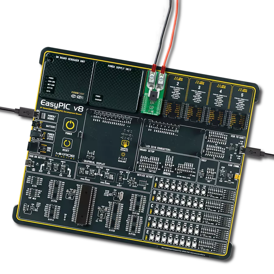 Hall Current 7 Click with EasyPIC v8