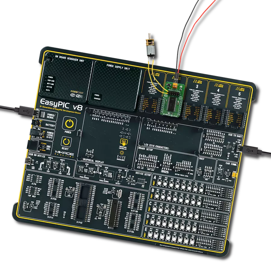 DC Motor 10 Click with EasyPIC v8