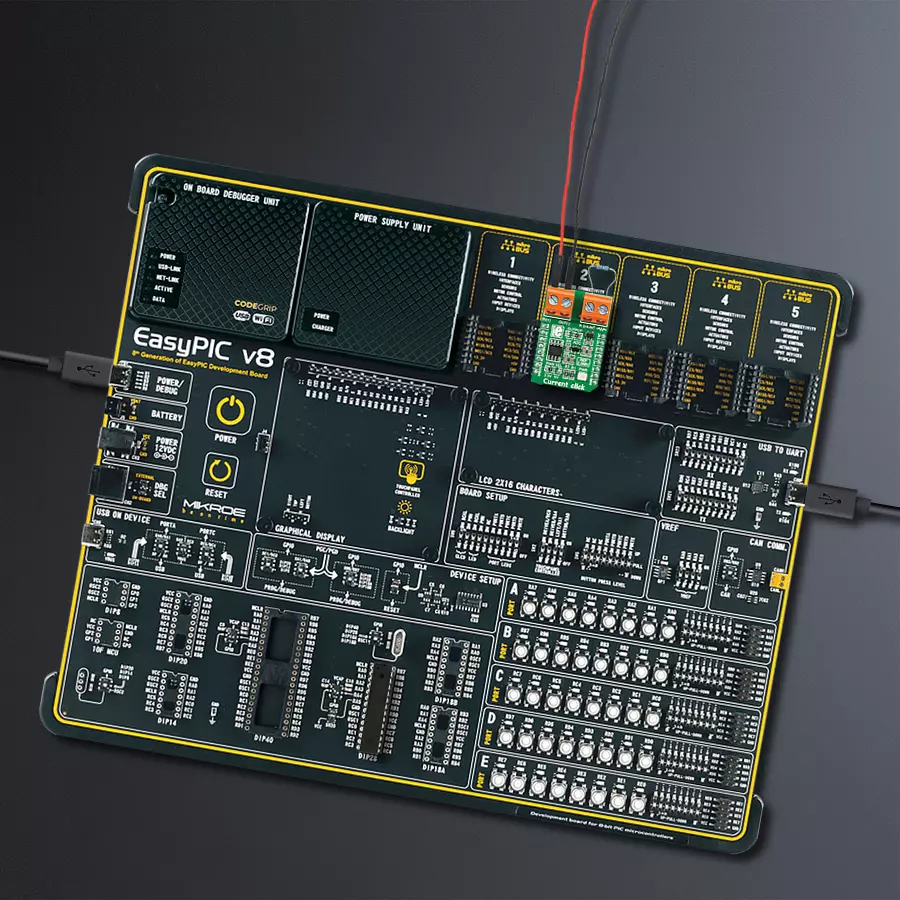 EasyPIC v8 Access DIPMB 1 - upright/background hardware assembly