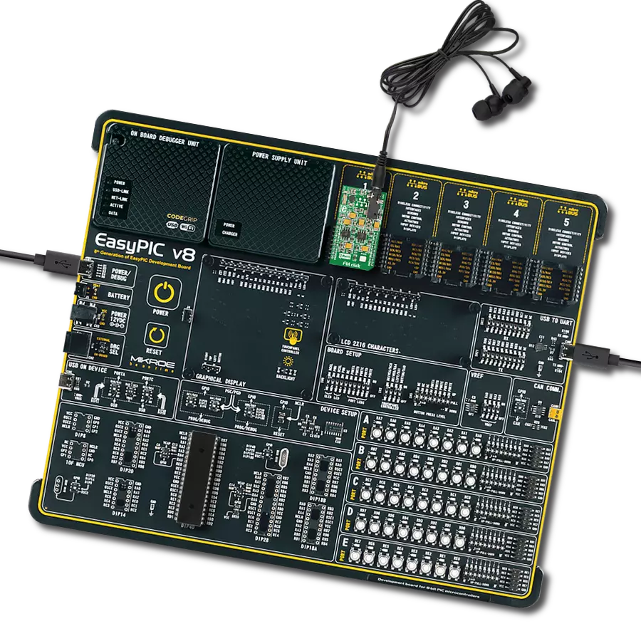 FM Click with EasyPIC v8