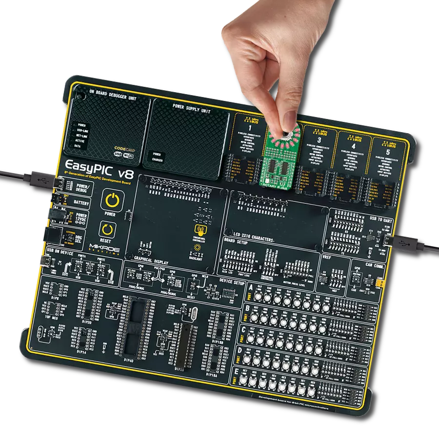 ROTARY R Click with EasyPIC v8