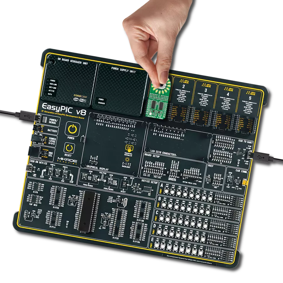 Upgrade UI experiences with a visual knob position indicator based on EC12D1564402 and PIC18F45K42