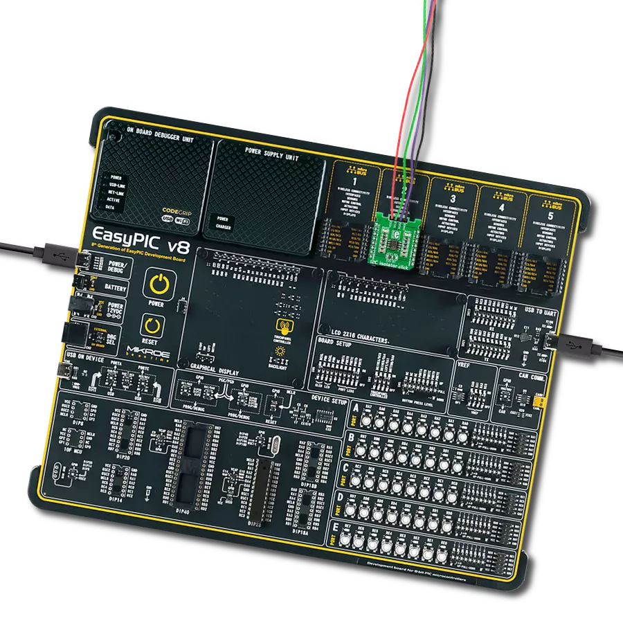 I2C Isolator Click with EasyPIC v8