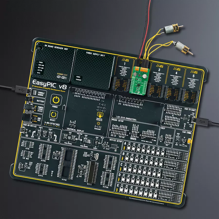 EasyPIC v8 Access DIPMB 1 - upright/background hardware assembly