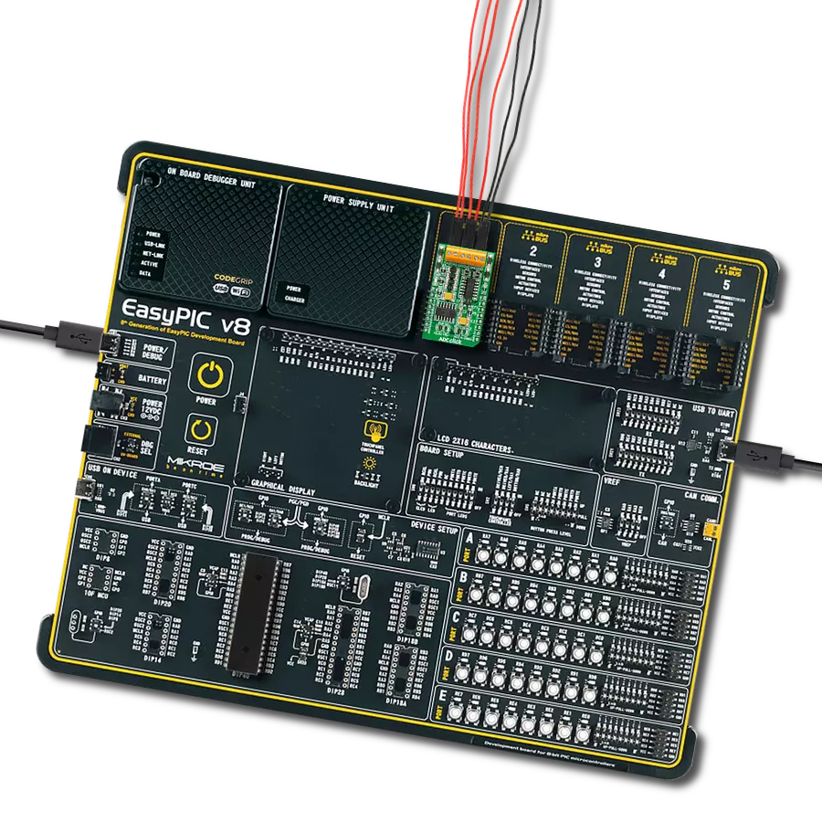 ADC Click with EasyPIC v8