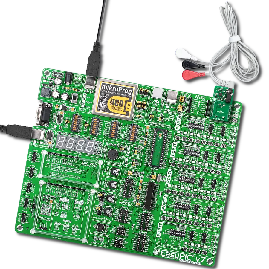 ECG 5 Click with EasyPIC v7