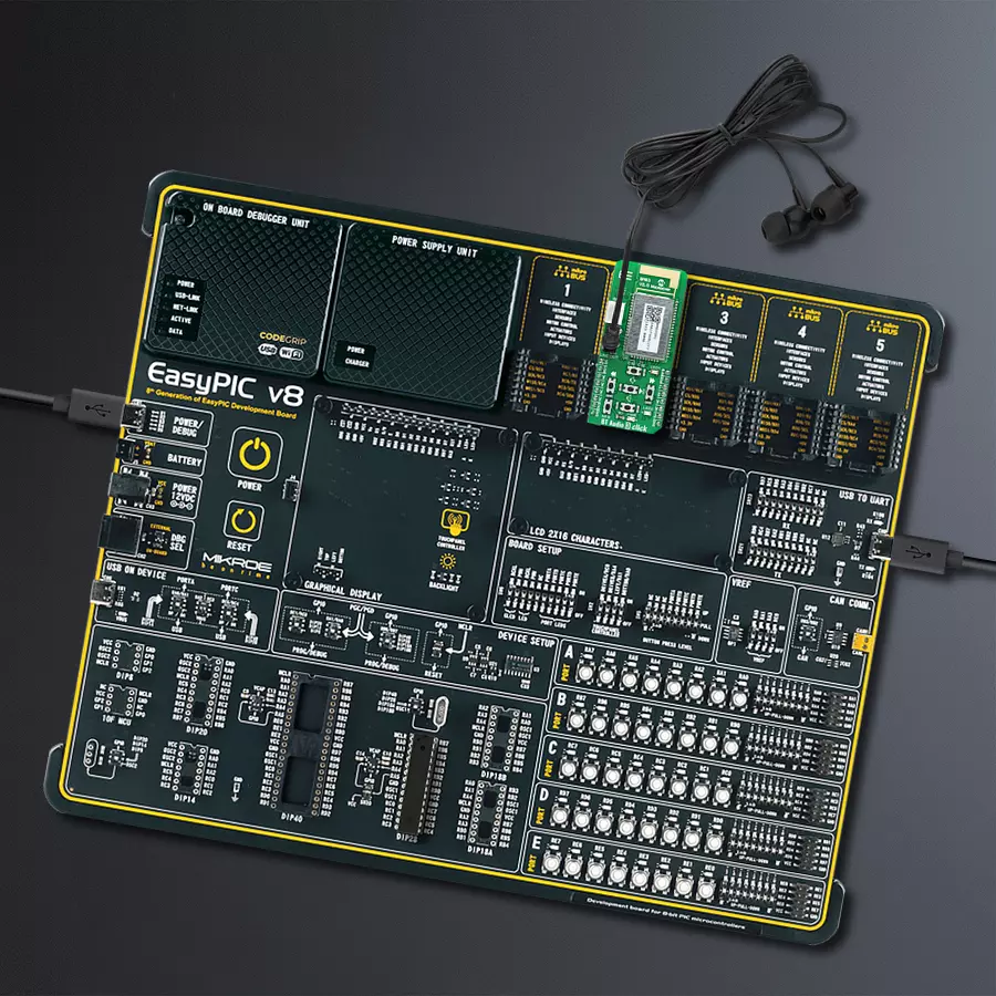 EasyPIC v8 Access DIPMB 1 - upright/background hardware assembly