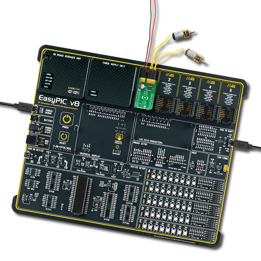 DC Motor 20 Click with EasyPIC v8