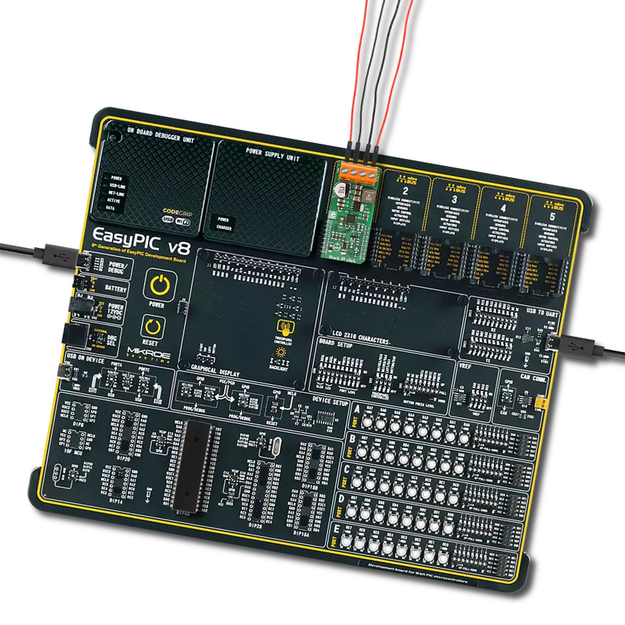 Buck 5 Click with EasyPIC v8
