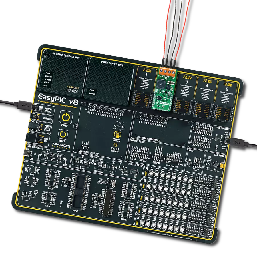 MIC24055 Click with EasyPIC v8