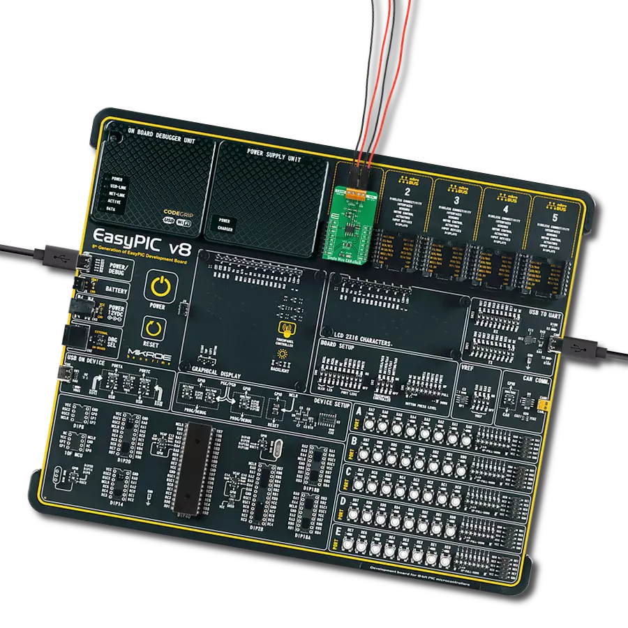 Single Wire CAN Click with EasyPIC v8