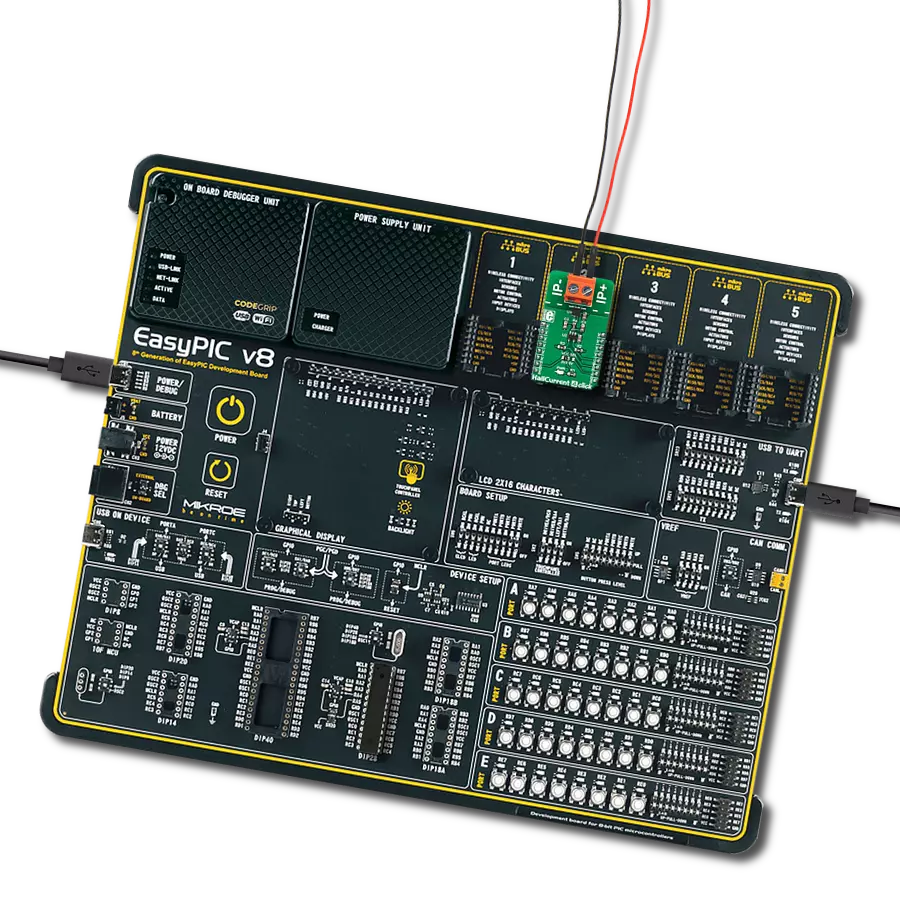 Hall Current 4 Click with EasyPIC v8