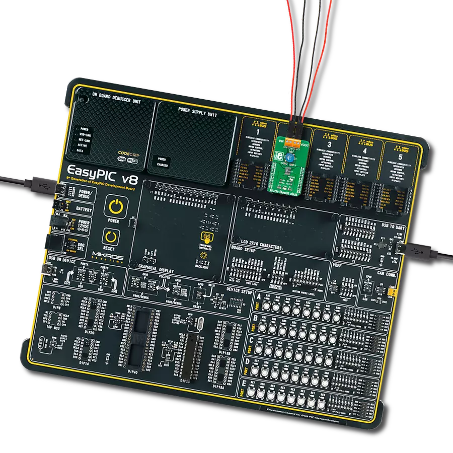 Buck-Boost Click with EasyPIC v8