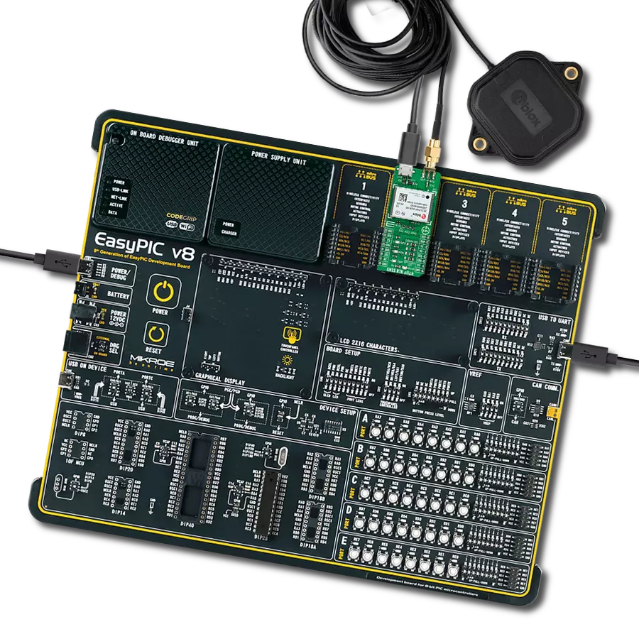GNSS RTK Click with EasyPIC v8