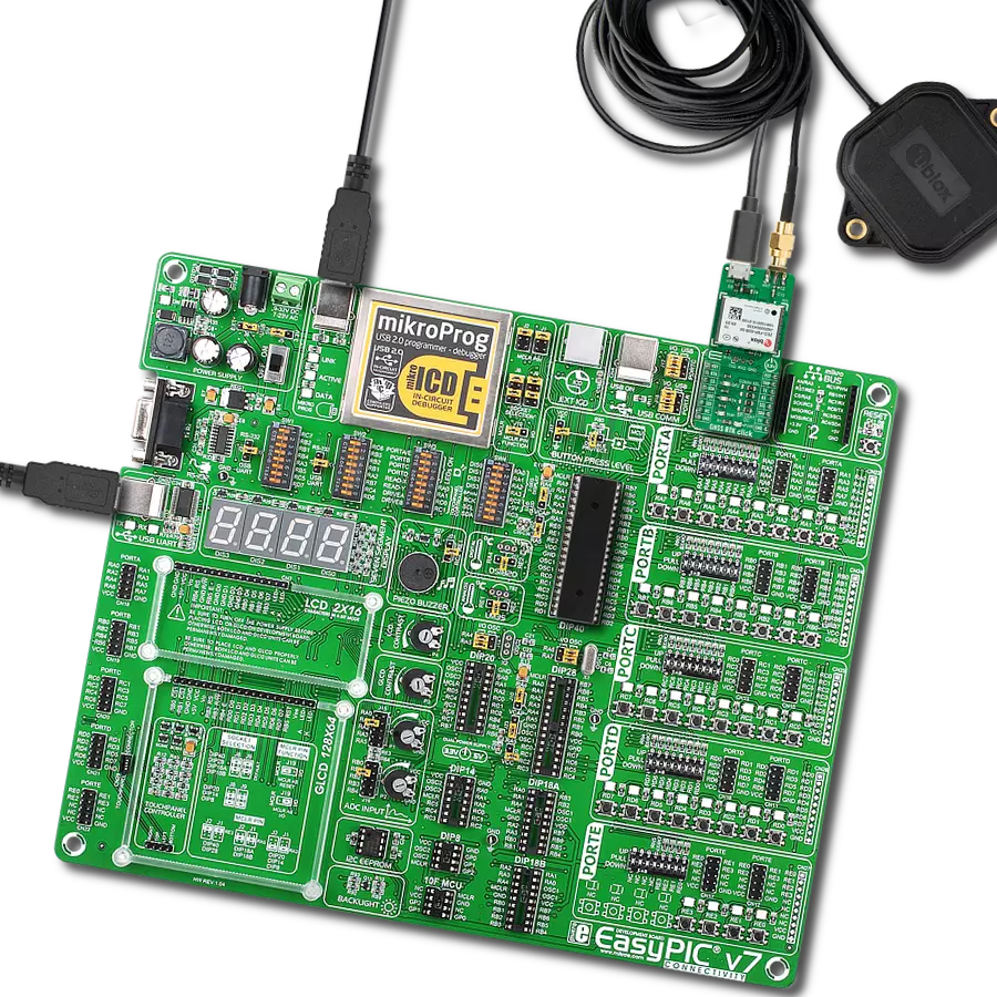GNSS RTK Click with EasyPIC v7