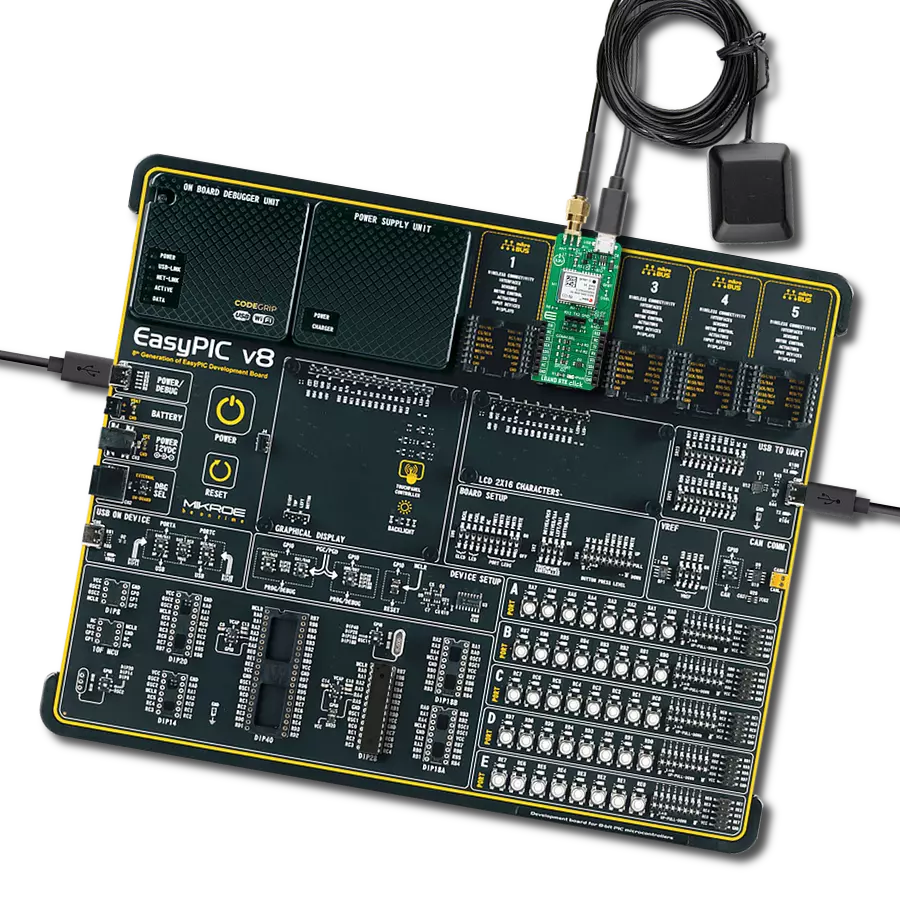 LBAND RTK Click with EasyPIC v8