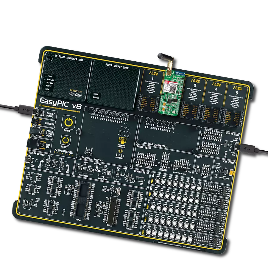 GSM3 Click with EasyPIC v8