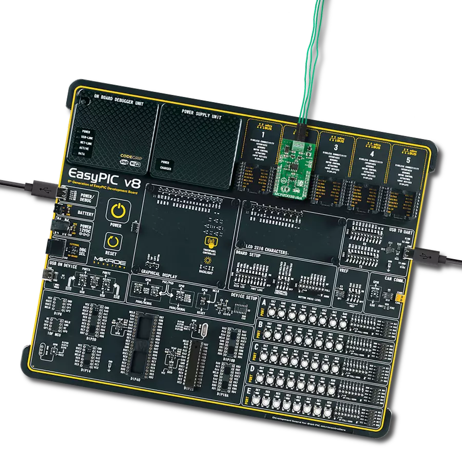 MCP2003B Click with EasyPIC v8