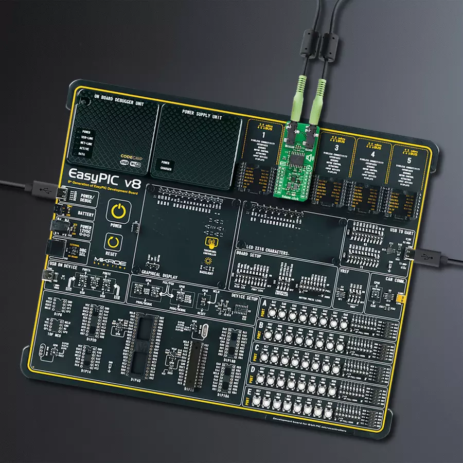 EasyPIC v8 Access DIPMB 1 - upright/background hardware assembly