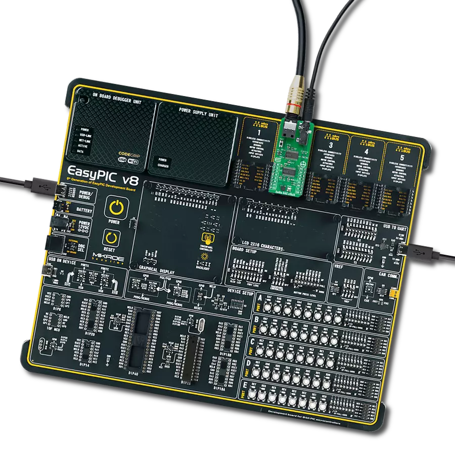 Audio DAC Click with EasyPIC v8