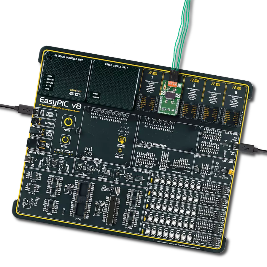RS485 Isolator Click with EasyPIC v8