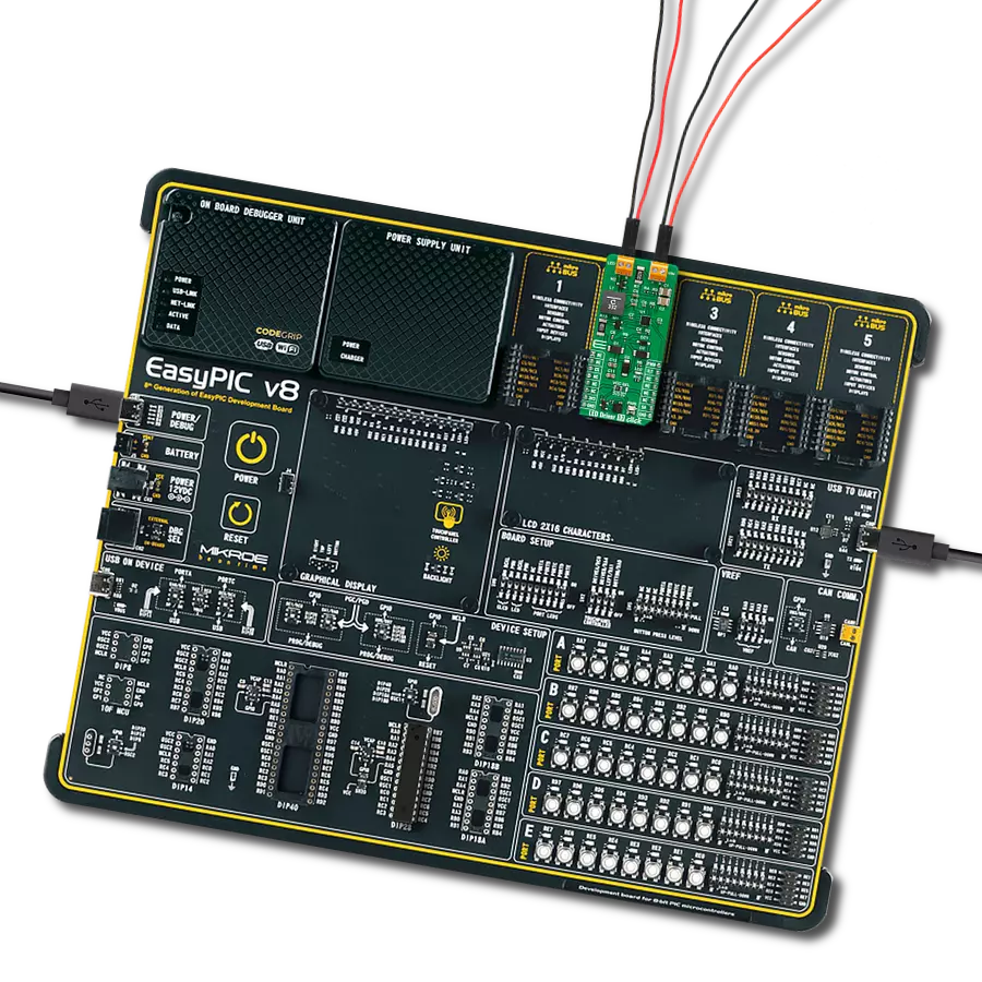 LED Driver 17 Click with EasyPIC v8