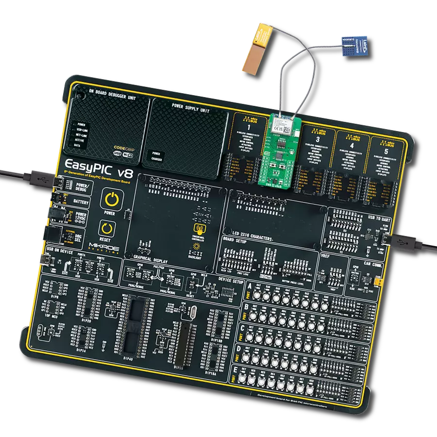 UWB 4 Click with EasyPIC v8