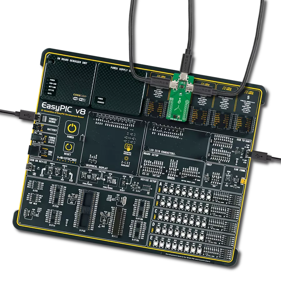 USB MUX Click with EasyPIC v8