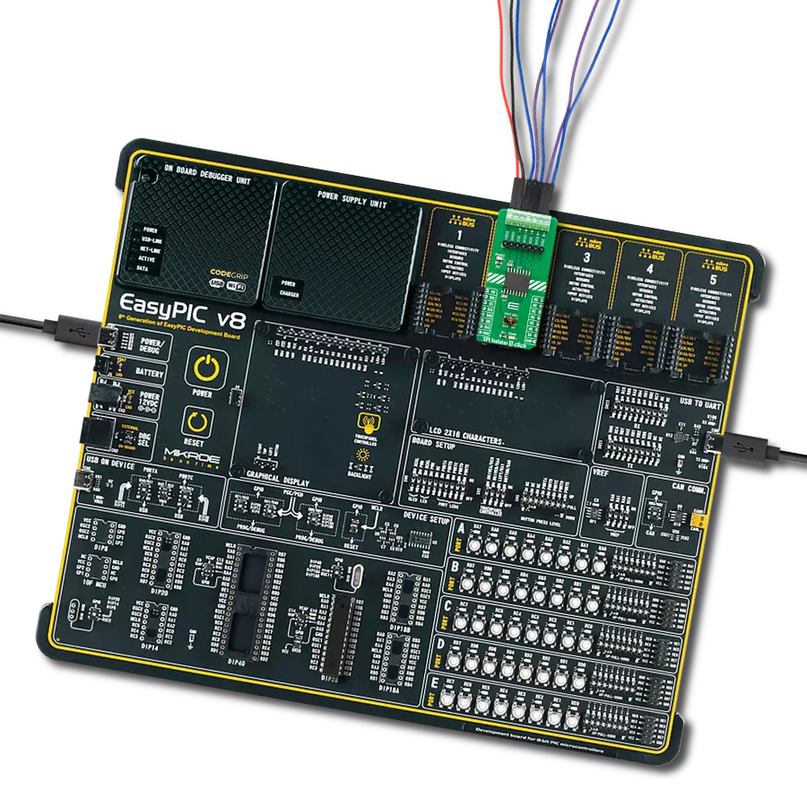 SPI Isolator 5 Click with EasyPIC v8