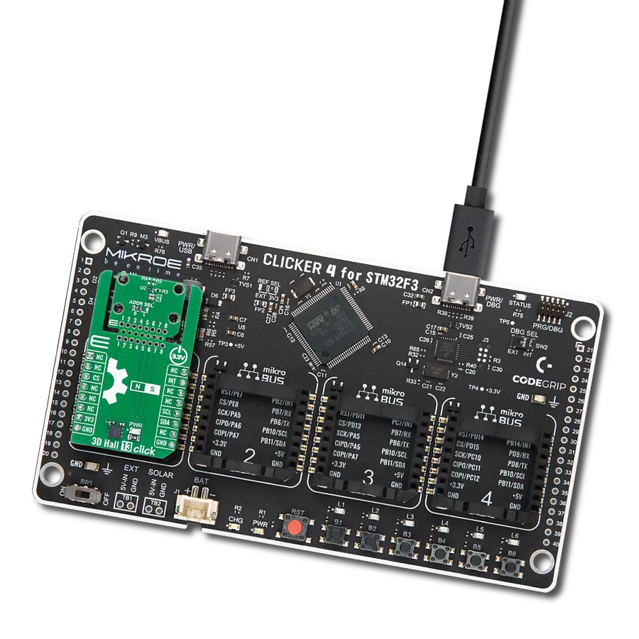 使用 TMAG3001 和 STM32F302VC 实现 3D 磁场感应与角度位置测量
