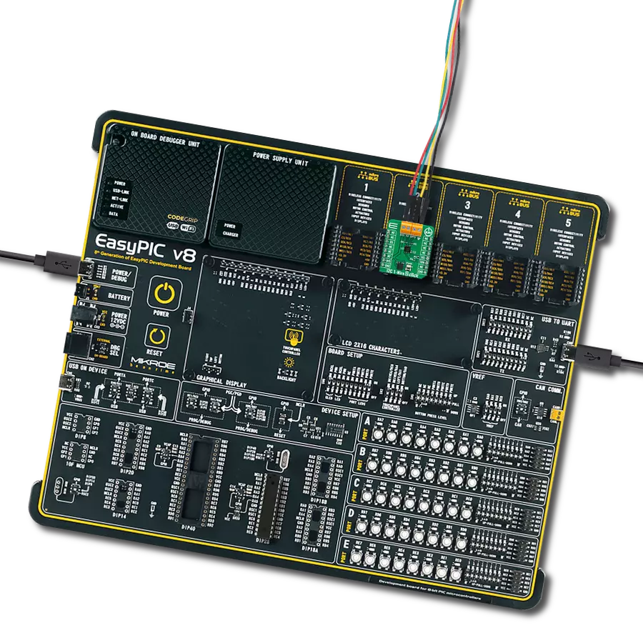 I2C 1-Wire 2 Click with EasyPIC v8