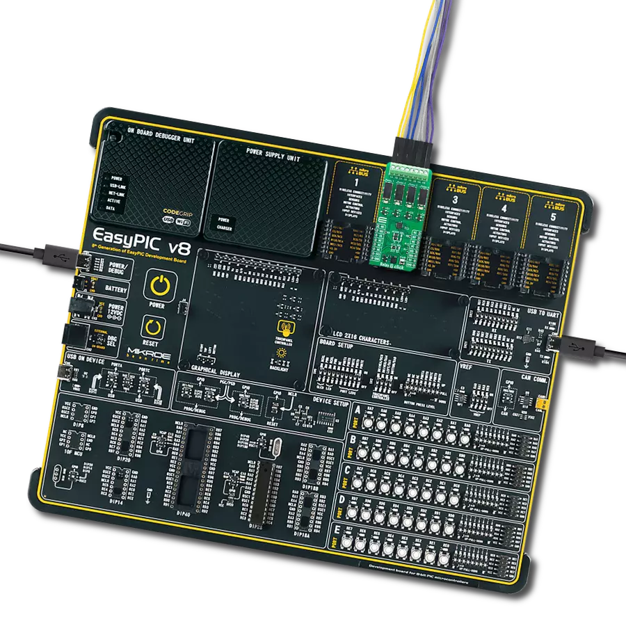 Relay 7 Click with EasyPIC v8