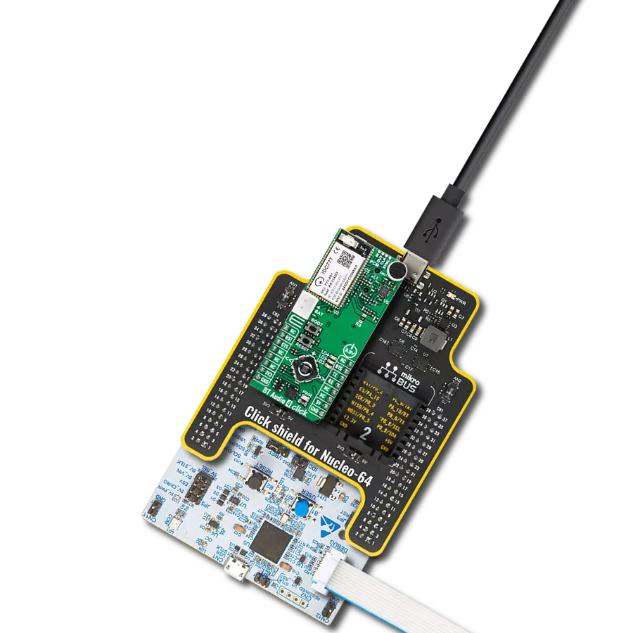 BT Audio 4 Click with Nucleo 64 with STM32G474RE MCU