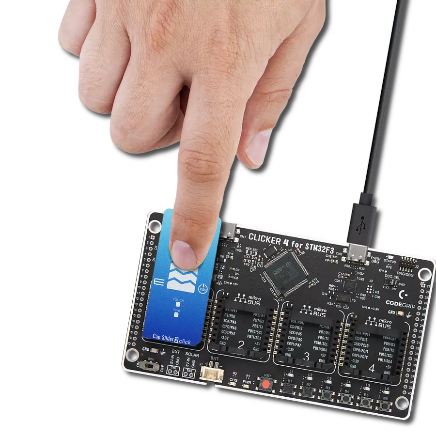 使用 IQS323 和 STM32F302VC 实现电容滑动界面