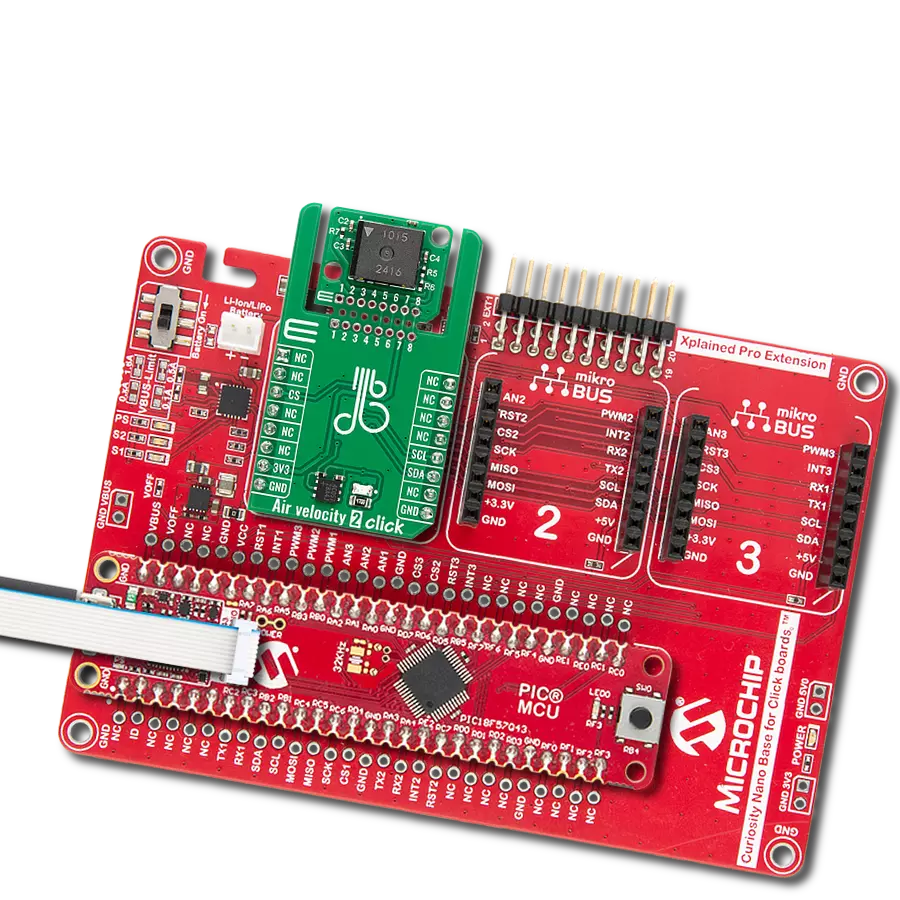 Get air velocity sensing with FS3000-1015 and PIC18F57Q43