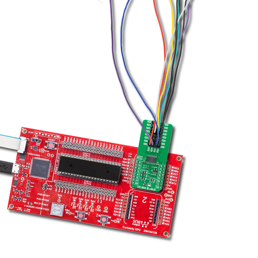 I2C MUX 7 Click with Curiosity HPC