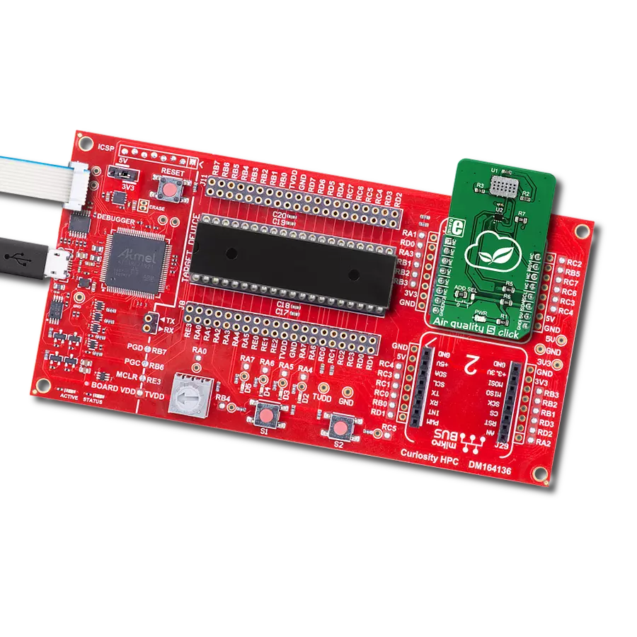 Air quality 5 Click with Curiosity HPC